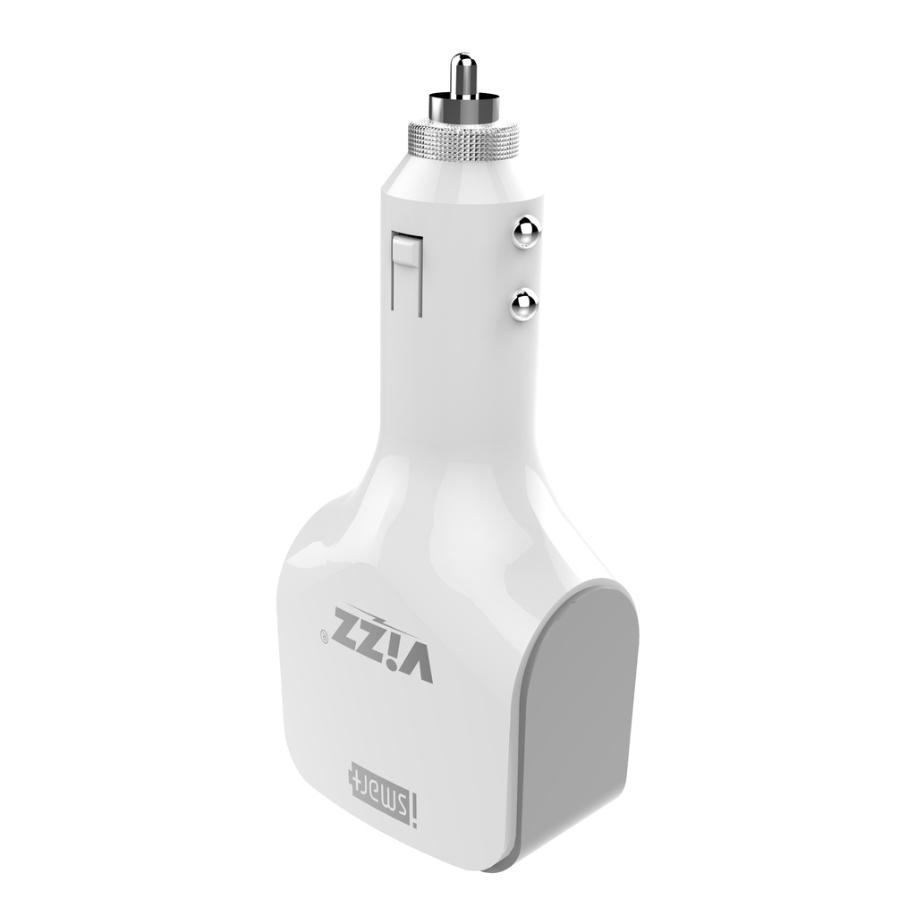 VIZZ CAR CHARGER DUAL PORT VZ-CC02 CHARGER MOBIL 2.4A Harga 57,960 rupiah*Gratis Ongkir