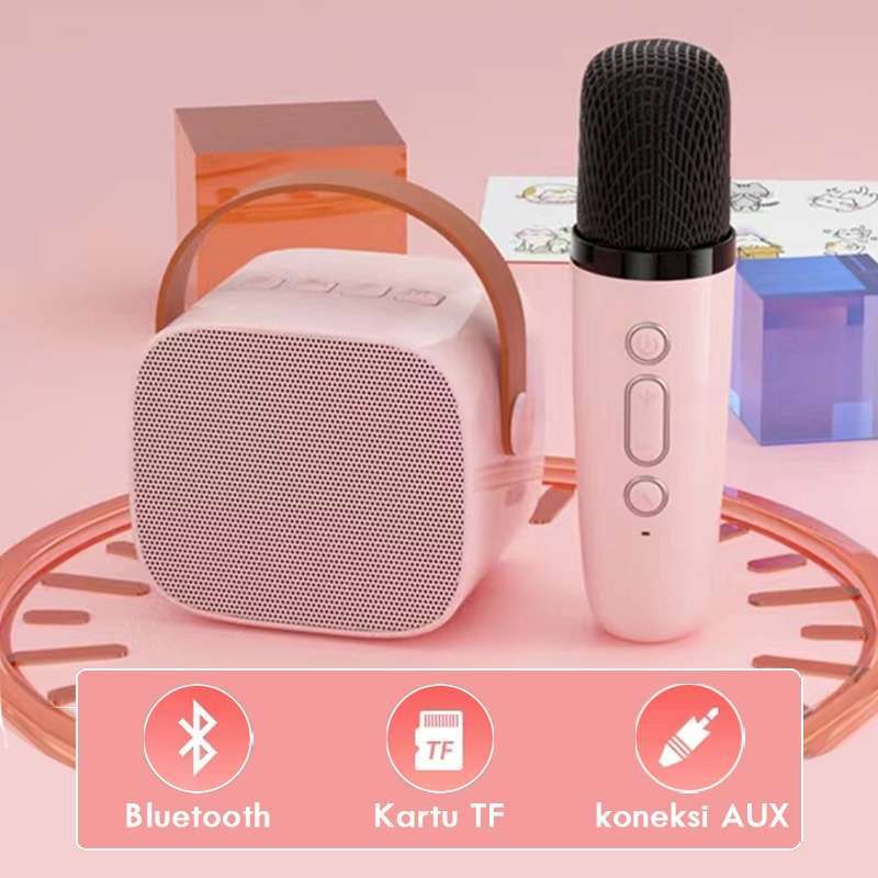 Speaker mini cipung With Wireless Microphone Bluetooth Portable