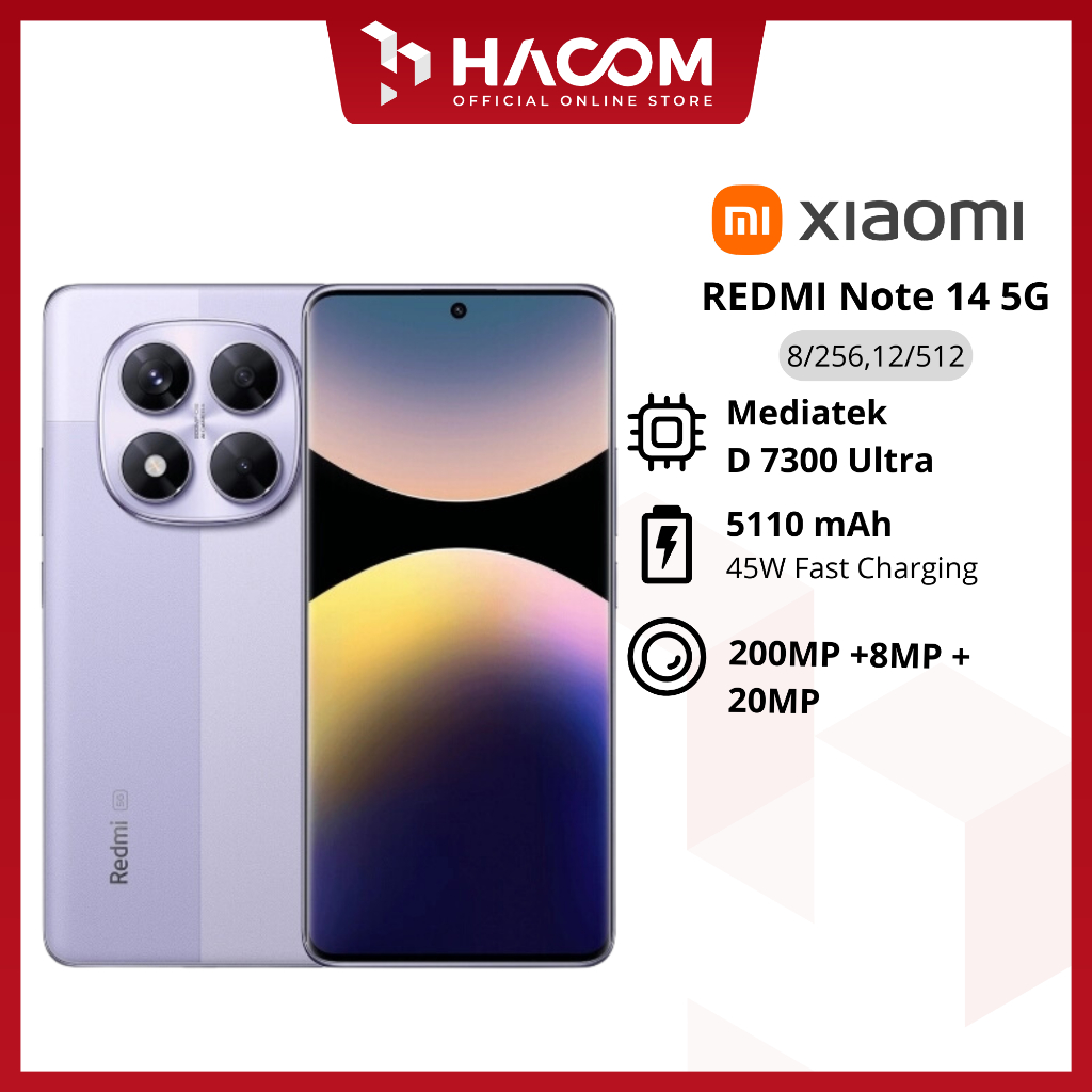 XIAOMI REDMI NOTE 14 SERIES Giá 2,399,000 Đồng*Miễn phí vận chuyển
