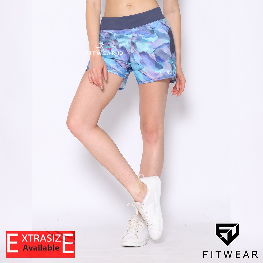 Celana lari pendek wanita (Fitness 