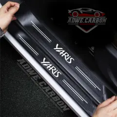 Stiker Pelindung Pintu Mobil Toyota Yaris Bahan Fiber Karbon 3d Anti Gores Aksesoris Interior Yaris 8pcs