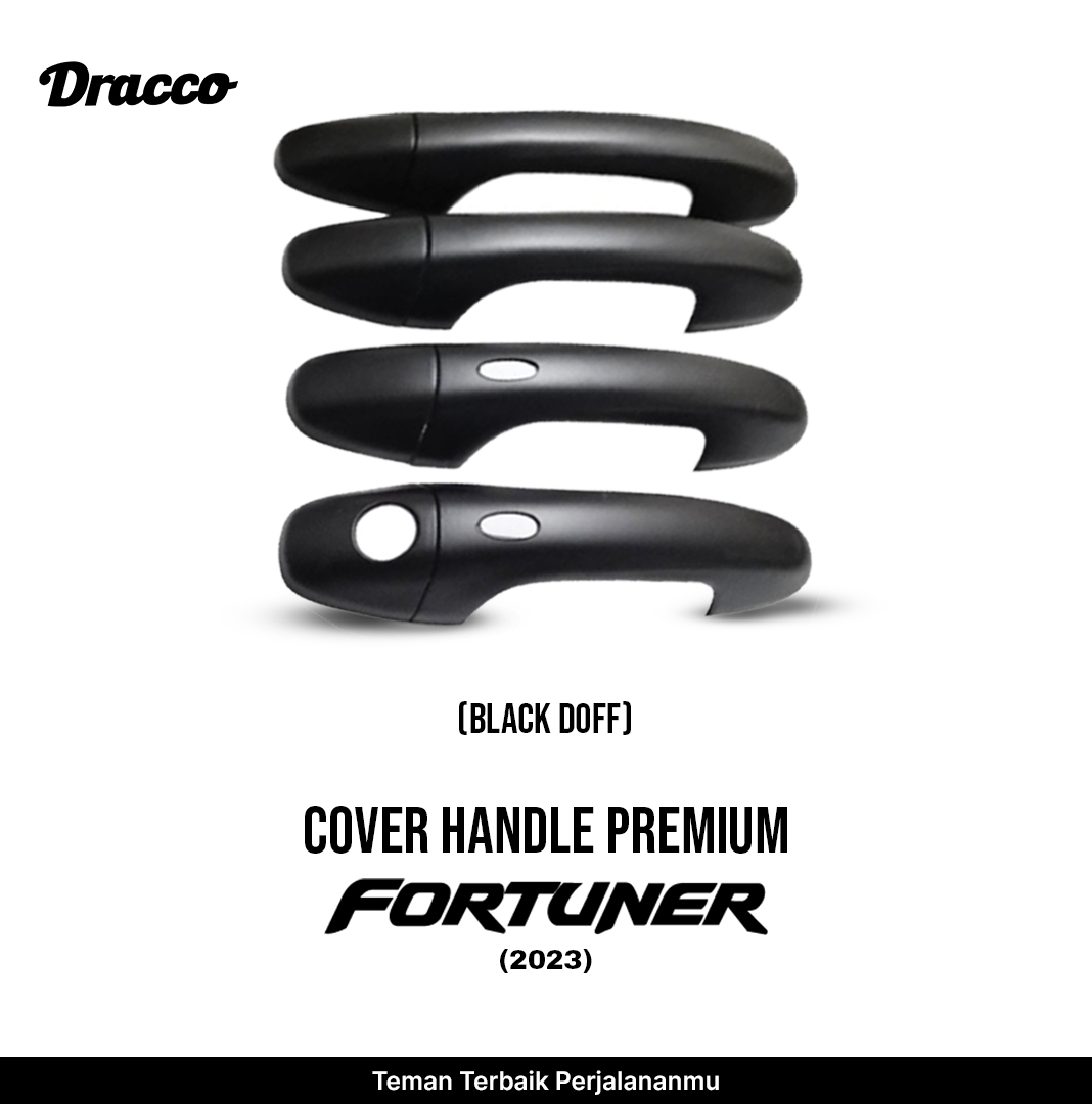 Premium Fortuner 2023 Handle Cover Black Matte Carbon Car Door Handle Cover Dracco Accessories Harga 90,000 rupiah*Gratis Ongkir