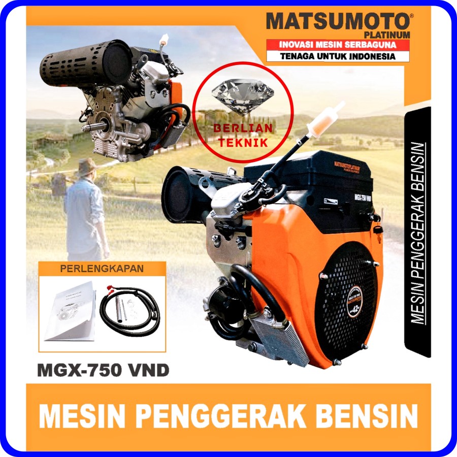 Twin Engine Gasoline Matsumoto MGX 750 VND / 42 HP Starter Harga 17,561,000 rupiah*Gratis Ongkir