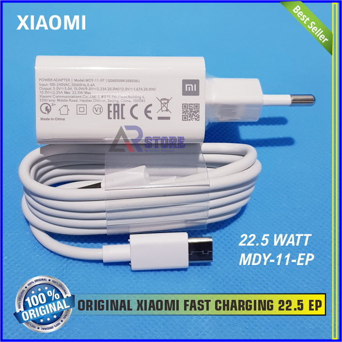 Charger Xiaomi Redmi 9T ORIGINAL 100% 225 Watt Fast Charging Type