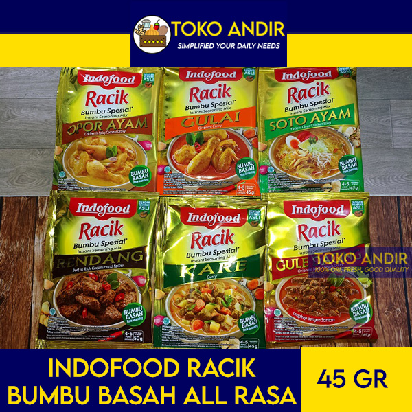 Indofood Racik Bumbu Basah ALL Rasa (Rendang/Opor/Soto/Kare/Gulai/Gule  Daging) Lazada Indonesia