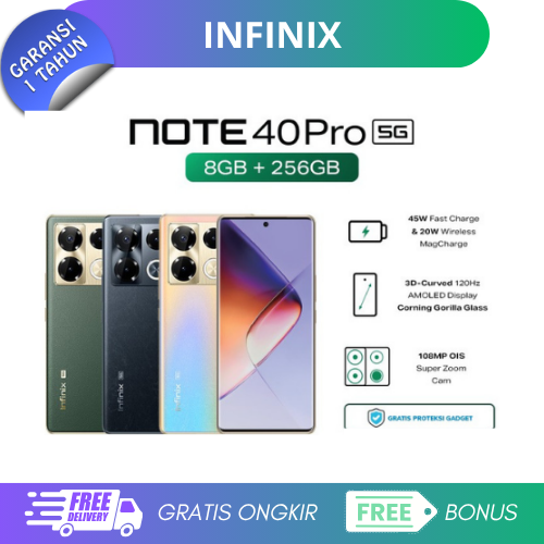 Infinix Note 40 Pro 5g 8/256Gb - Mediatek Dimensity 7020 (6 Nm) - Amoled Giá 2,030,000 Đồng*Miễn phí vận chuyển