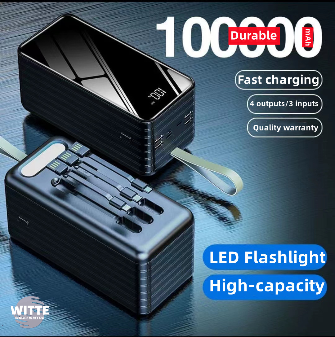 Witte large capacity solar power bank 100000mAh/150000mAh original asli long lasting Harga 350,000 rupiah*Gratis Ongkir