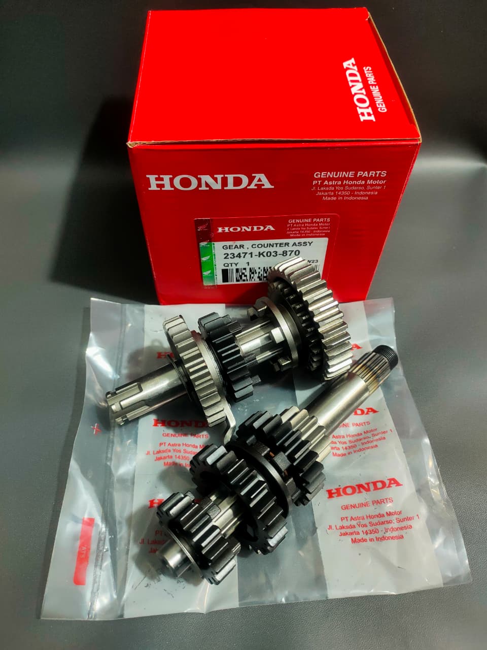 Gear Ratio Gear Susun K03 Honda Revo Fi 110 Revo Fgm Fi Blade New Harga 248,500 rupiah*Gratis Ongkir