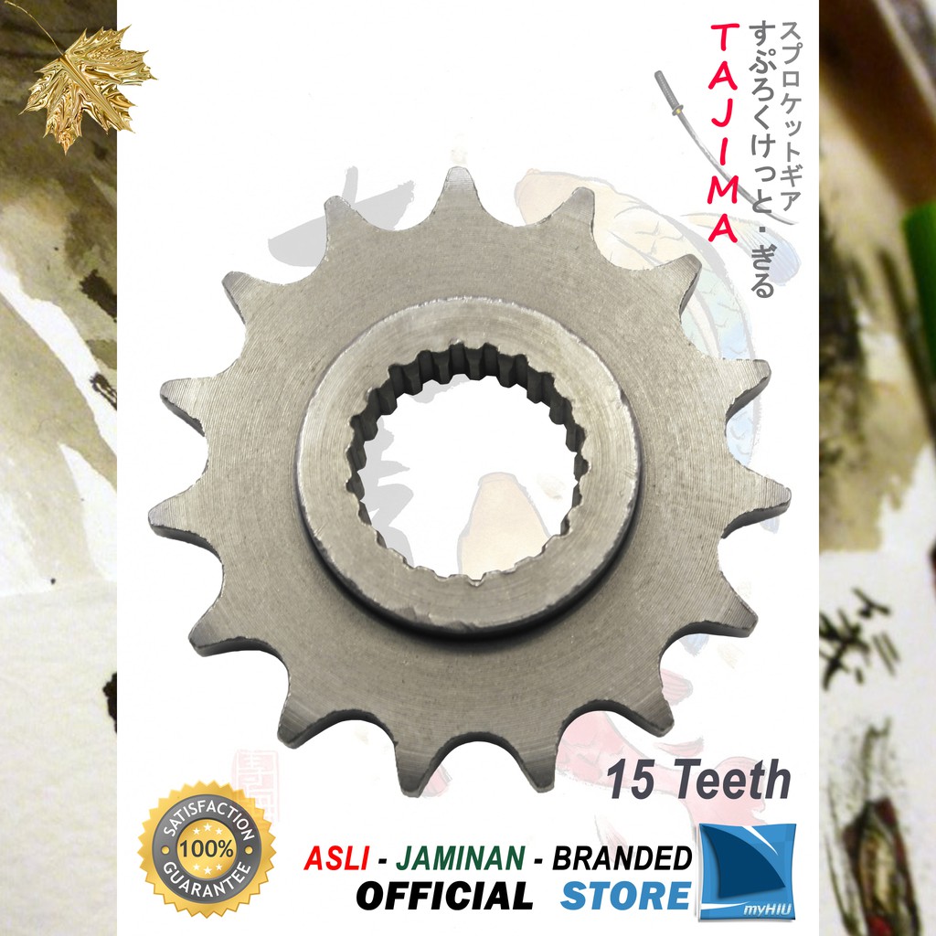 Gigi Tarik 428-15T YAMAHA Scorpio / Z Gir Depan - Front Sprocket Gear TAJIMA Harga 41,900 rupiah*Gratis Ongkir