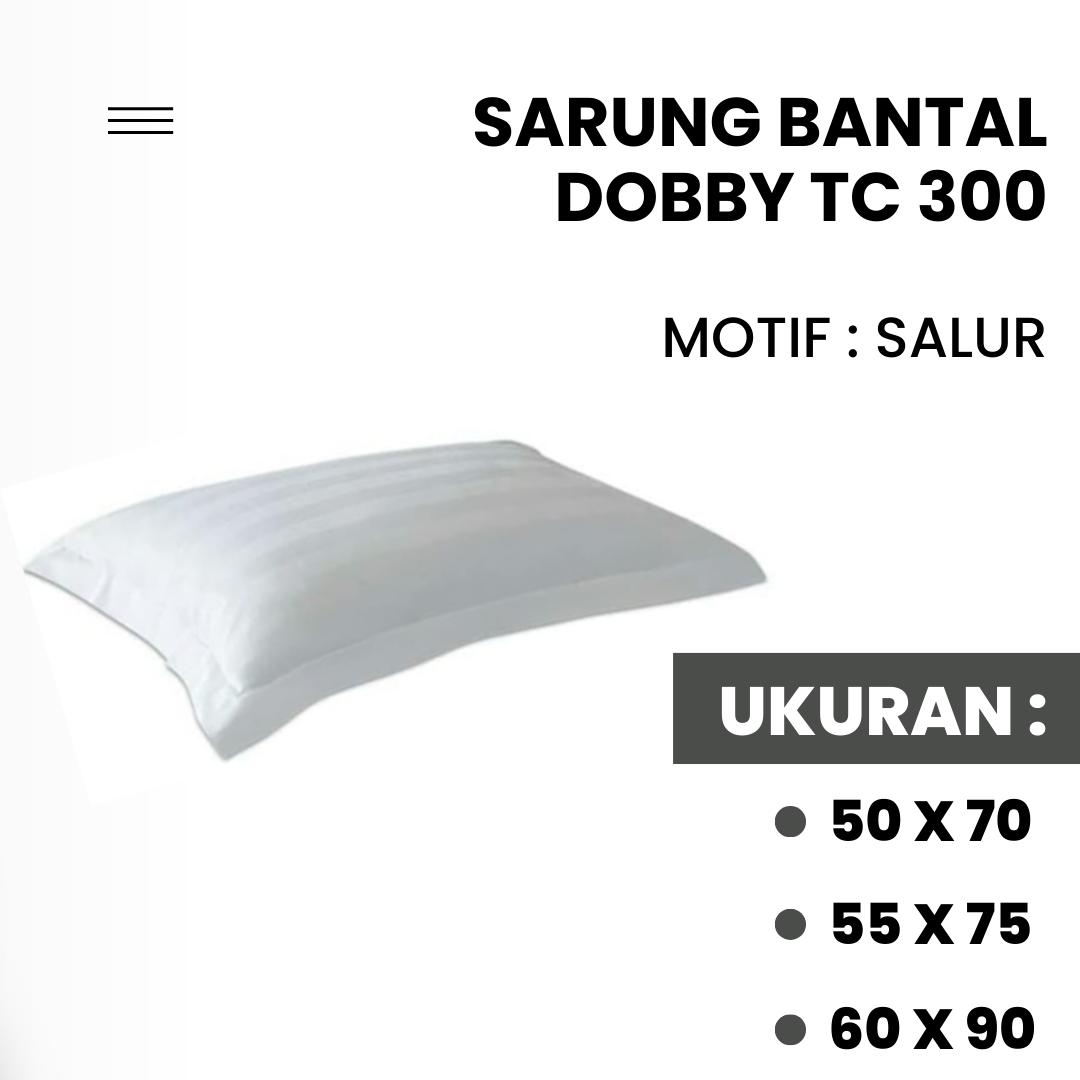 Sarung Bantal Hotel Premium 50x70 55x75 60x90 TC 300 Kualitas