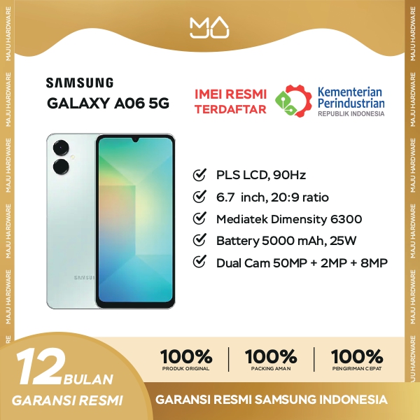 Samsung Galaxy A06 5G 6/128GB - Garansi Resmi Harga 2,163,000 rupiah*Gratis Ongkir