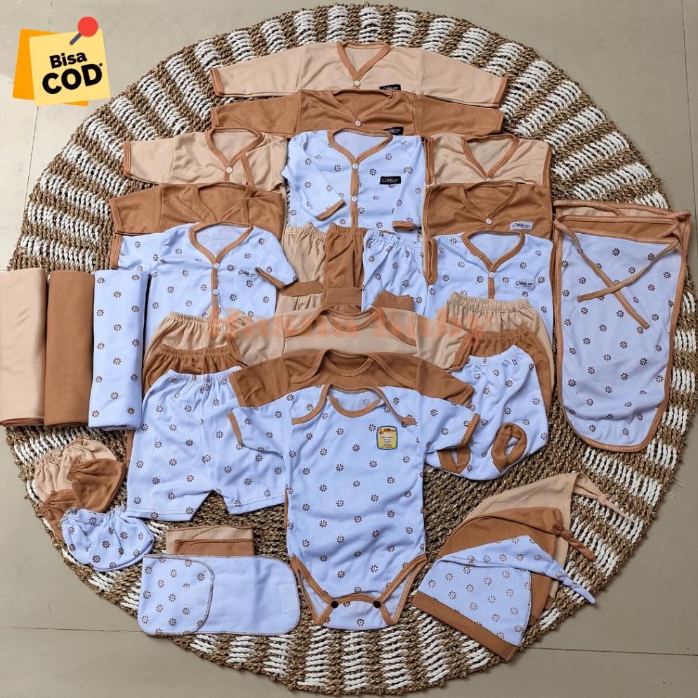 Paket Lahiran 39Pcs Lengkap Baju Bayi Celana Bayi Baru Lahir, Sartaki, Kupluk, Popok Dan Gurita Bayi S…