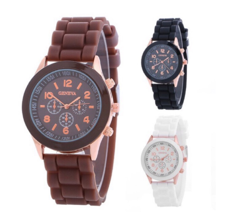	 Lazwatch Jam Tangan Geneva Wanita Jelly Karet Rubber 	