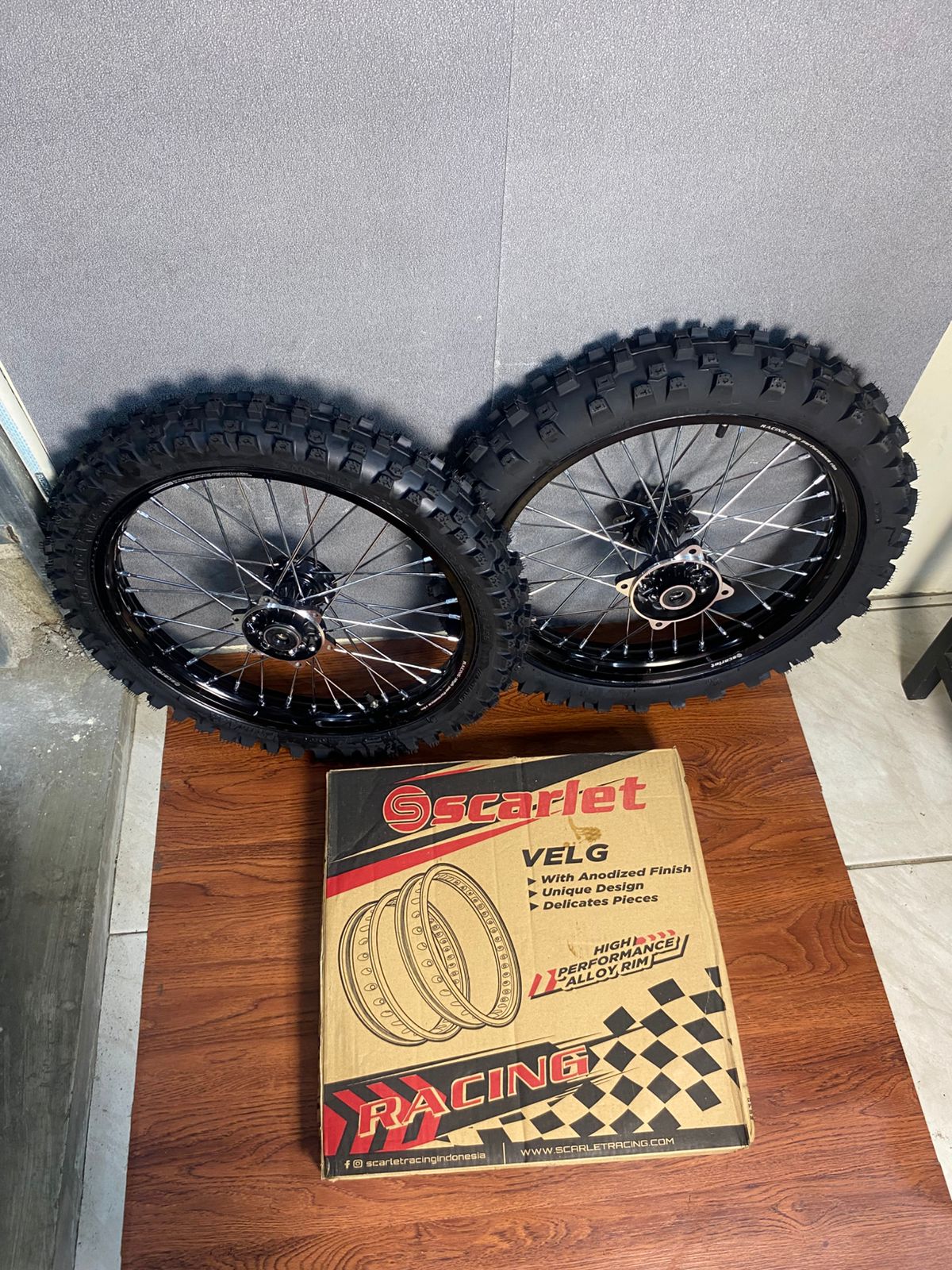 Rbt Wheel Set Scarlet Rims 16/17 Drum Klx New Cheap Trabas Tires Harga  2,690,000 Ringgit*Penghantaran Percuma