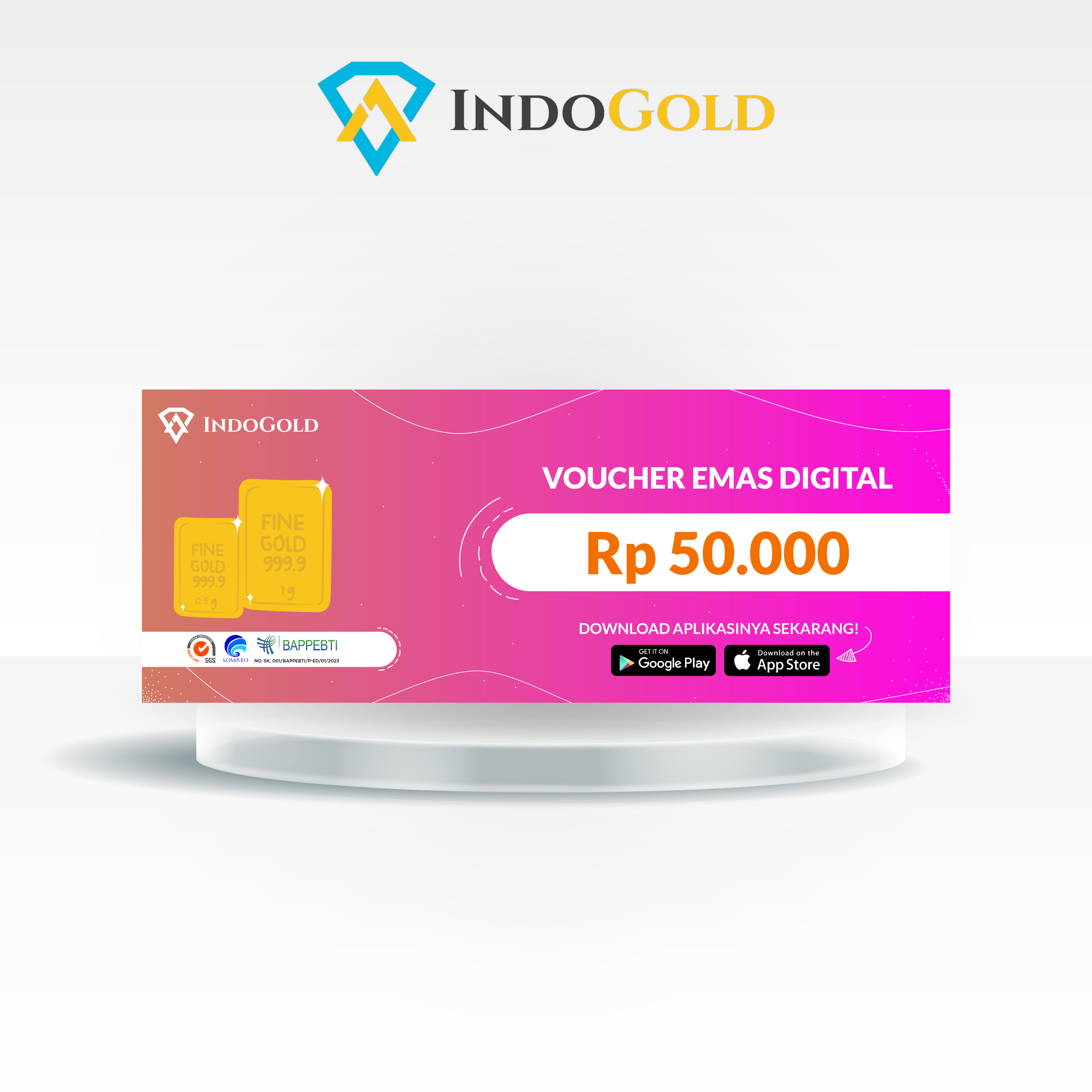Gold digital vouchers 50.000