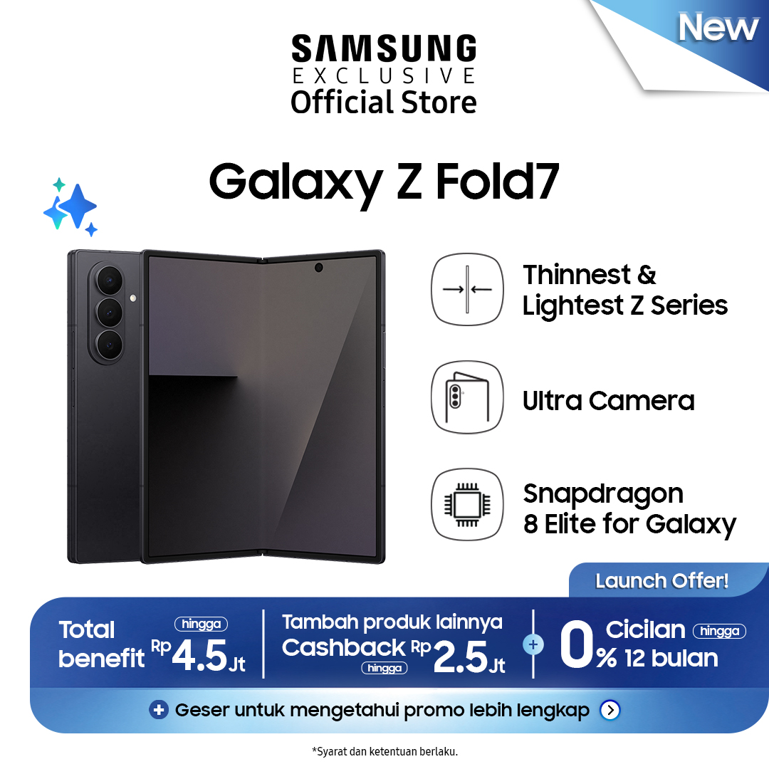Samsung Galaxy Z Fold7 16Gb/1Tb - Jet Black | Ai Smartphone | Thin Folding Phone | 200Mp Camera Harga  30,999,000 Ringgit*Penghantaran Percuma