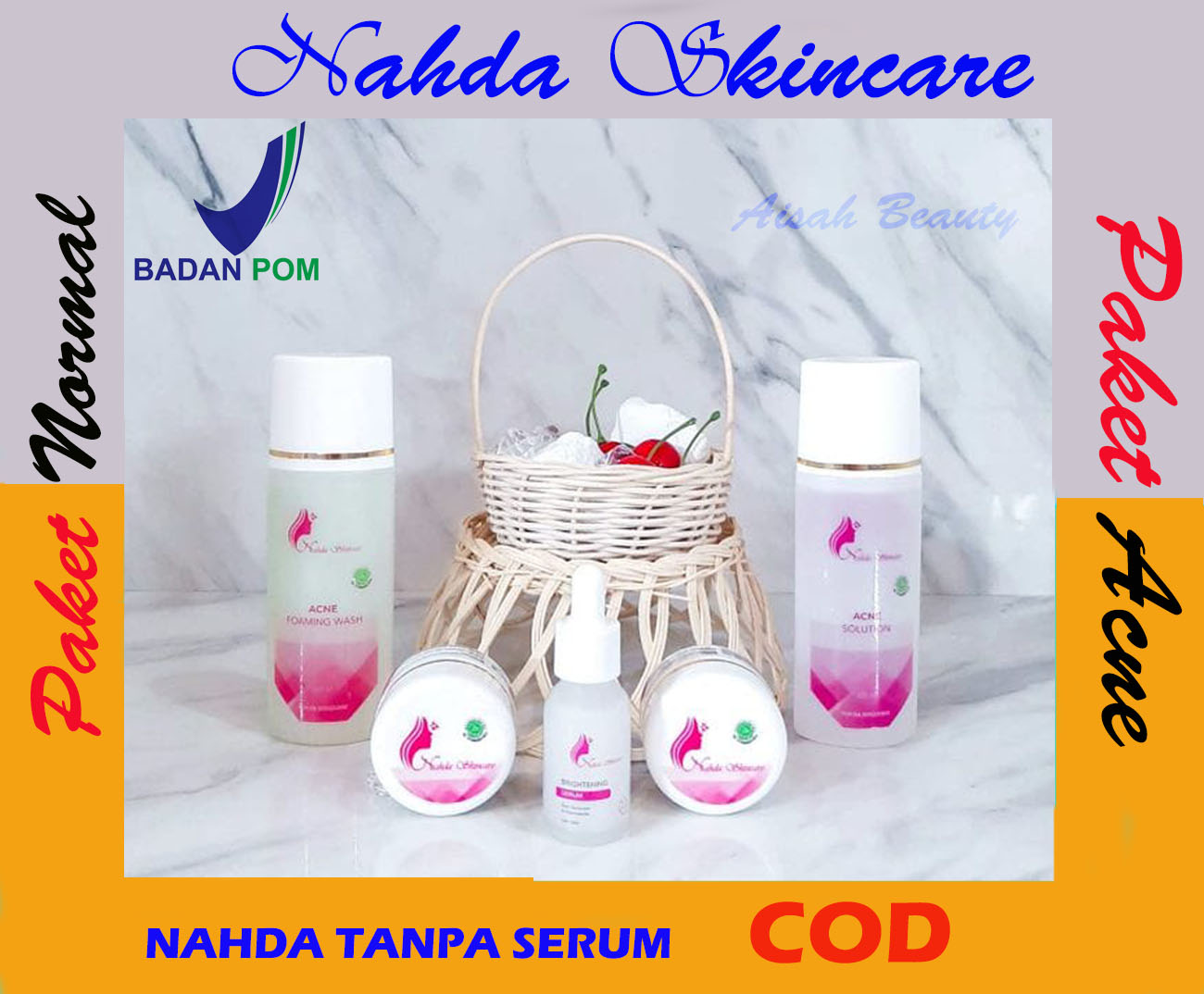 NAHDA SKINCARE BPOM PAKET ACNE & NORMAL