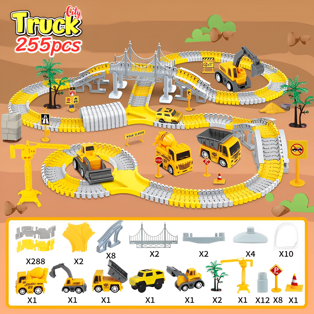 [Alive] city truck 255PCs big set | boys toy car toys | kids Hadiah ulang tahun truck