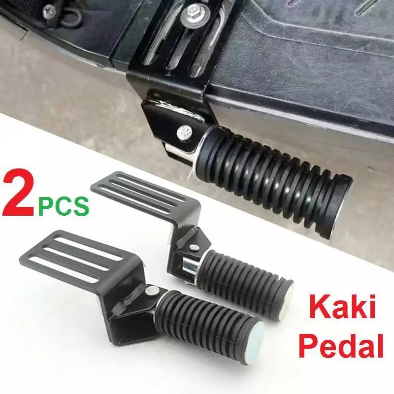 2Pcs Folding Footstep Pedals for Motorcycle Electric Bicycle Front Automatic Selonjor Comfortable and Safe Anti-Slip Hanging Steps Original Footstep Pedals Universal Motorcycle Footrests Harga 45,000 rupiah*Gratis Ongkir