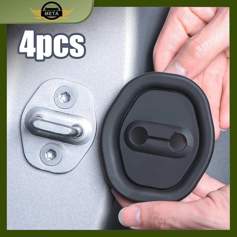 4PCs car door lock protectors silicone material rubber pad car door lock cover car door damper silent shock absorber Harga 24,888 rupiah*Gratis Ongkir