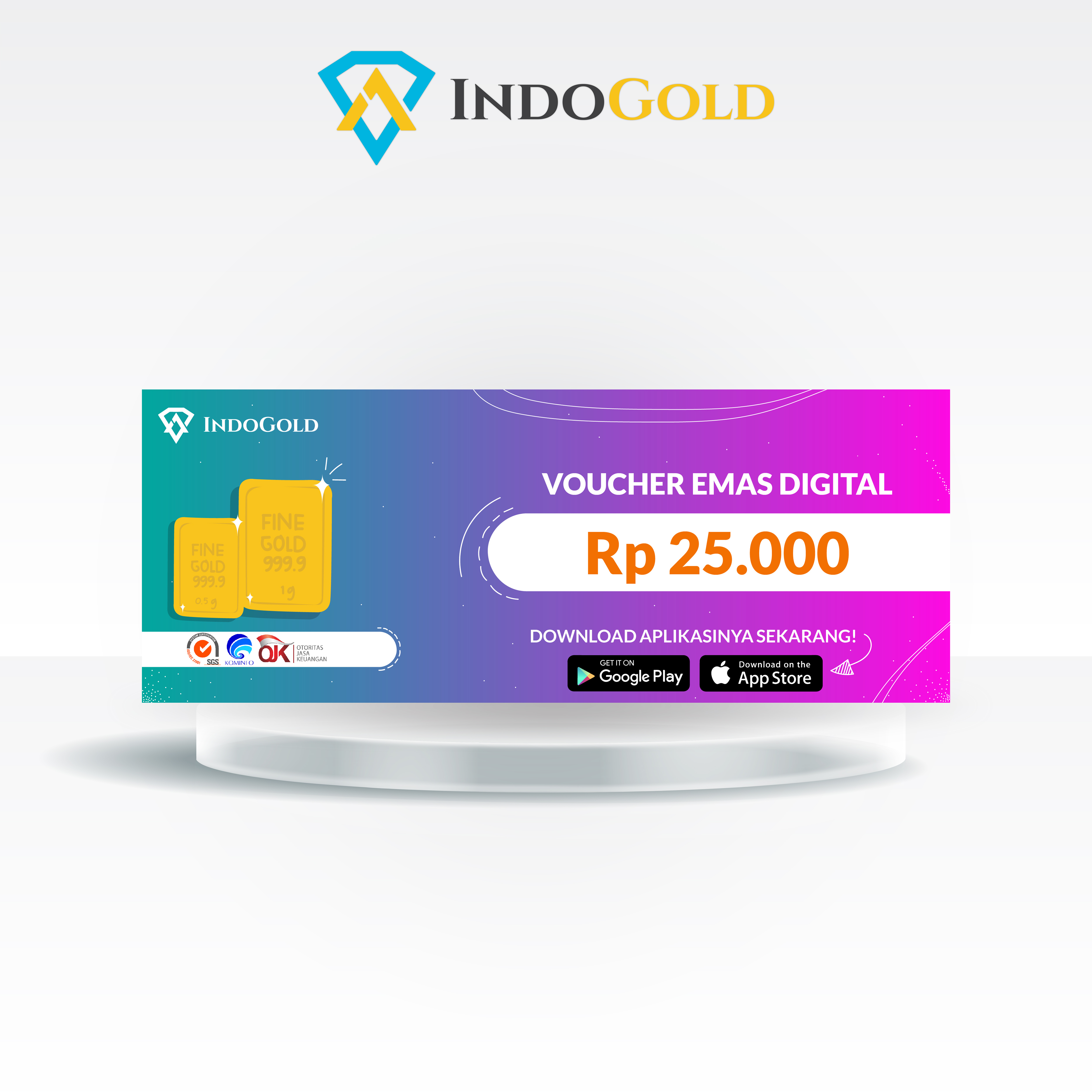 Golden gold digital vouchers RP 25.000