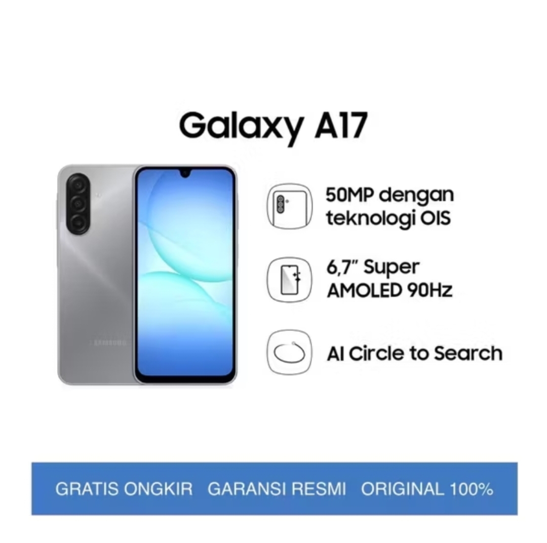 Samsung Galaxy A17 NFC (8/128GB - 8/256GB) extended RAM 8GB - Helio G99 - 50MP triple camera-6.7 inch Super AMOLED - Li-Po 5000mAh official warranty 1 year Harga  2,983,000 Ringgit*Penghantaran Percuma