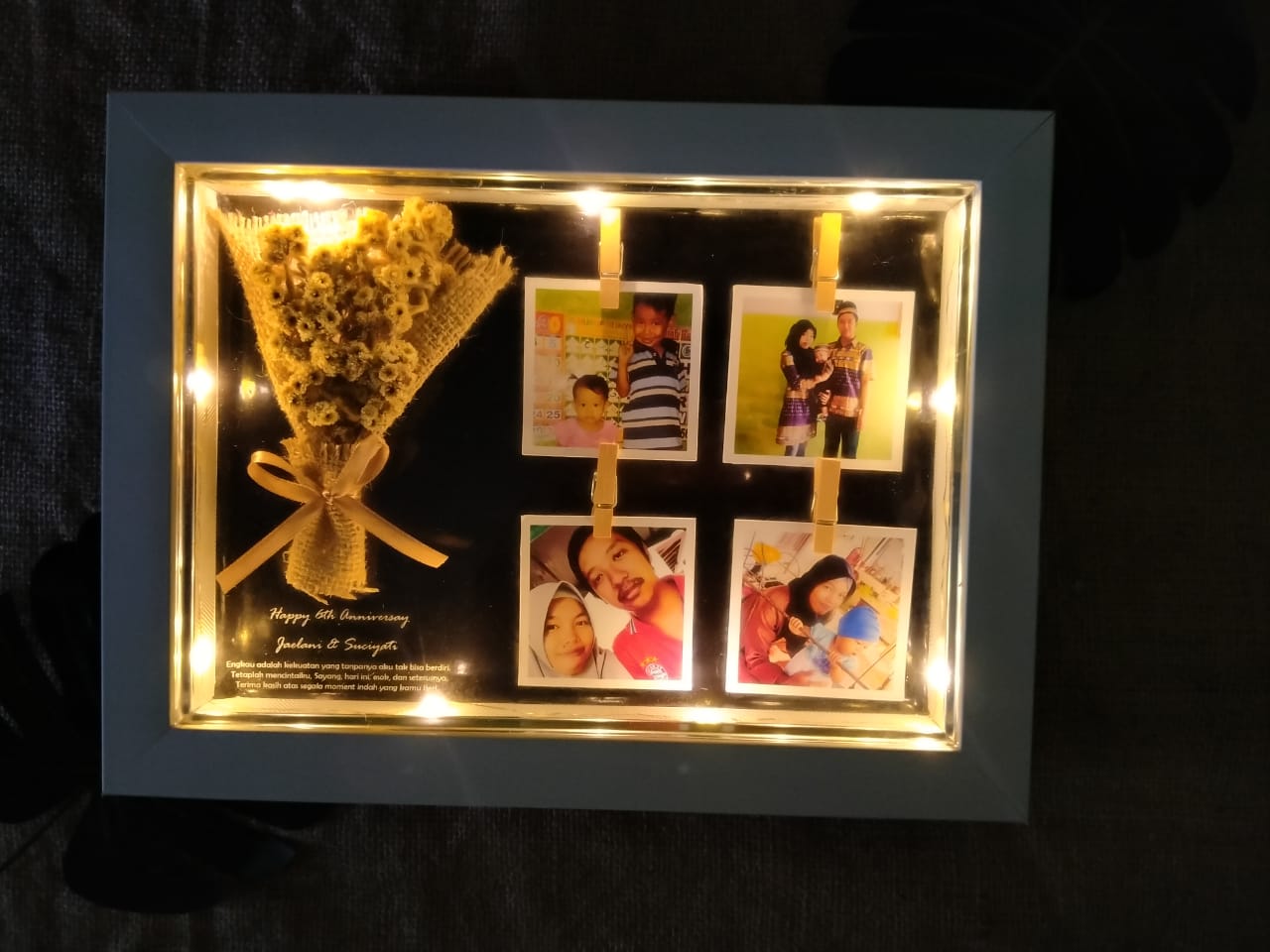 Polaroid Frame 20x28CM (2D) PAKE lampu Bingkai Foto kado pernikahan bingkai unik dan cantik kadio kado…