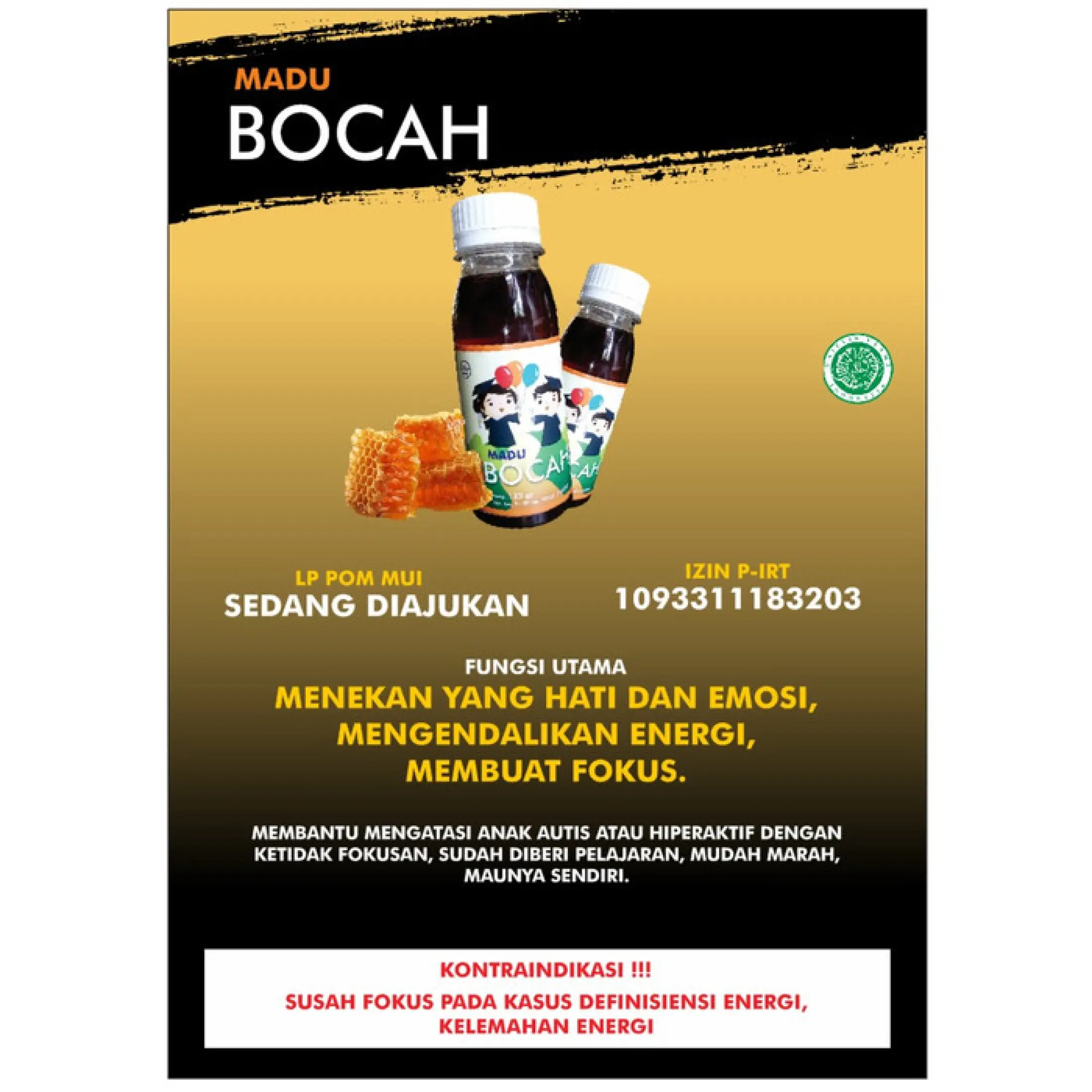 Obat Untuk Anak Hiperaktif Autis Dan Down Sindrom Yang Herbal Jelas Pakai Madu Bocah Ya Lazada Indonesia