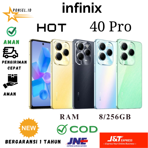 INFINIX HOT 40 PRO Handphone Ram 8/256GB Garansi 1Tahun Smartphone Terbaru Garansi 100% Harga  1,549,000 Ringgit*Penghantaran Percuma
