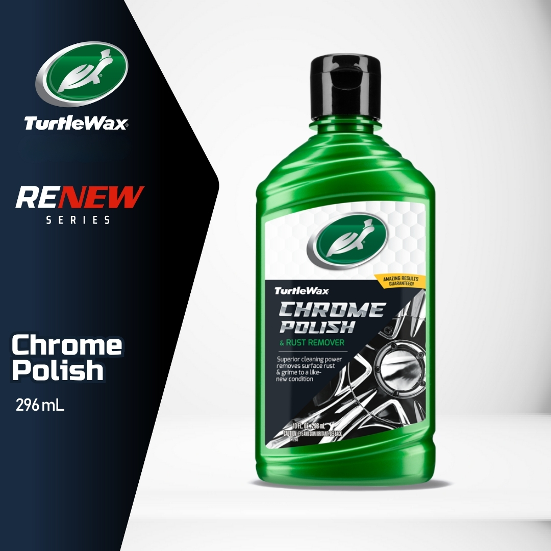 Turtle Wax Chrome Polish 296 ml Chrome Polish Anti-Rust Stainless Steel Bumper Rim Detailing Car Motorcycle Harga 92,800 rupiah*Gratis Ongkir