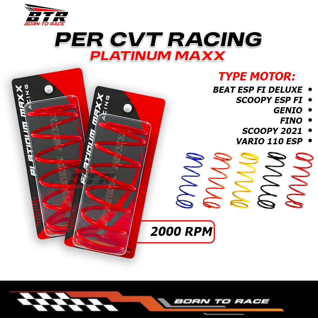 Per Cvt 2000Rpm Beat Fi Per Cvt Racing Platinum Maxx 2000Rpm Beat Fi Injection Per Cvt Racing Harga 110,000 rupiah*Gratis Ongkir