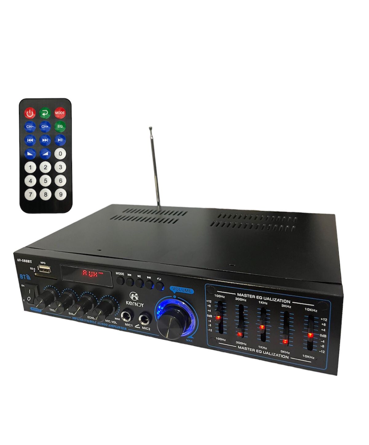 Bluetooth EQ Audio Amplifier kerndy AV-588BT Karaoke Home Theater 1000W Harga 399,000 rupiah*Gratis Ongkir