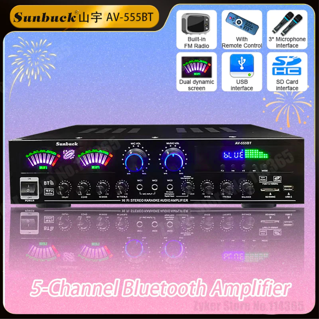 Sunbuck AV-555BT Bluetooth サウンドアンプ カラオケ Sunbuck AV-555BT Bluetooth サウンドアンプ カラオケ COD Sunbuck AV