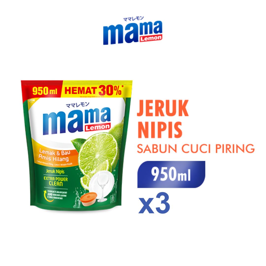 [Paket isi 3] MAMA Lemon Jeruk Nipis 950ml Harga  33,000 rupiah*Gratis Ongkir
