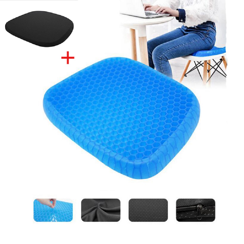 Bantal Duduk Ice Pad Gel Cushion Non Slip Massage Office Chair