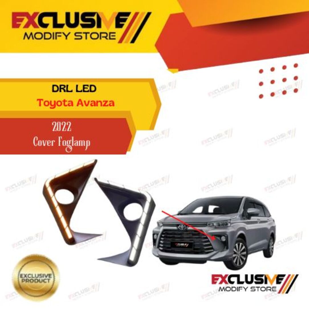 DRL led cover Foglamp for Toyota Avanza 2022 (non Veloz) running turn signal Harga 900,000 rupiah*Gratis Ongkir