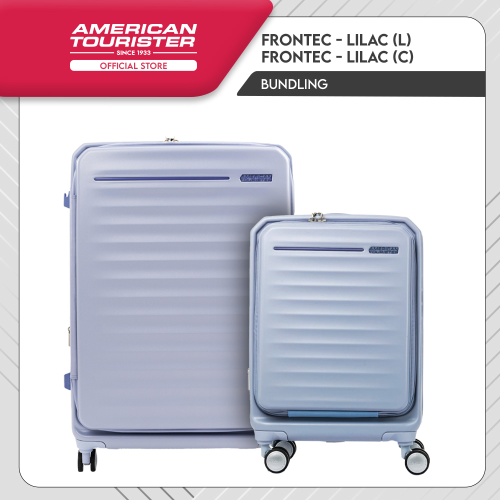 Lazada Indonesia - Bundle American Tourister Frontec Cabin + Large Lilac
