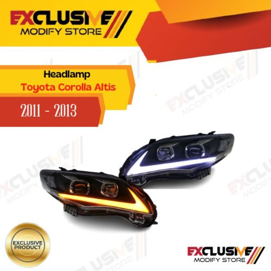 HEAD LAMP / LAMPU DEPAN TOYOTA COROLLA ALTIS 2011-2013 Harga 5,900,000 rupiah*Gratis Ongkir