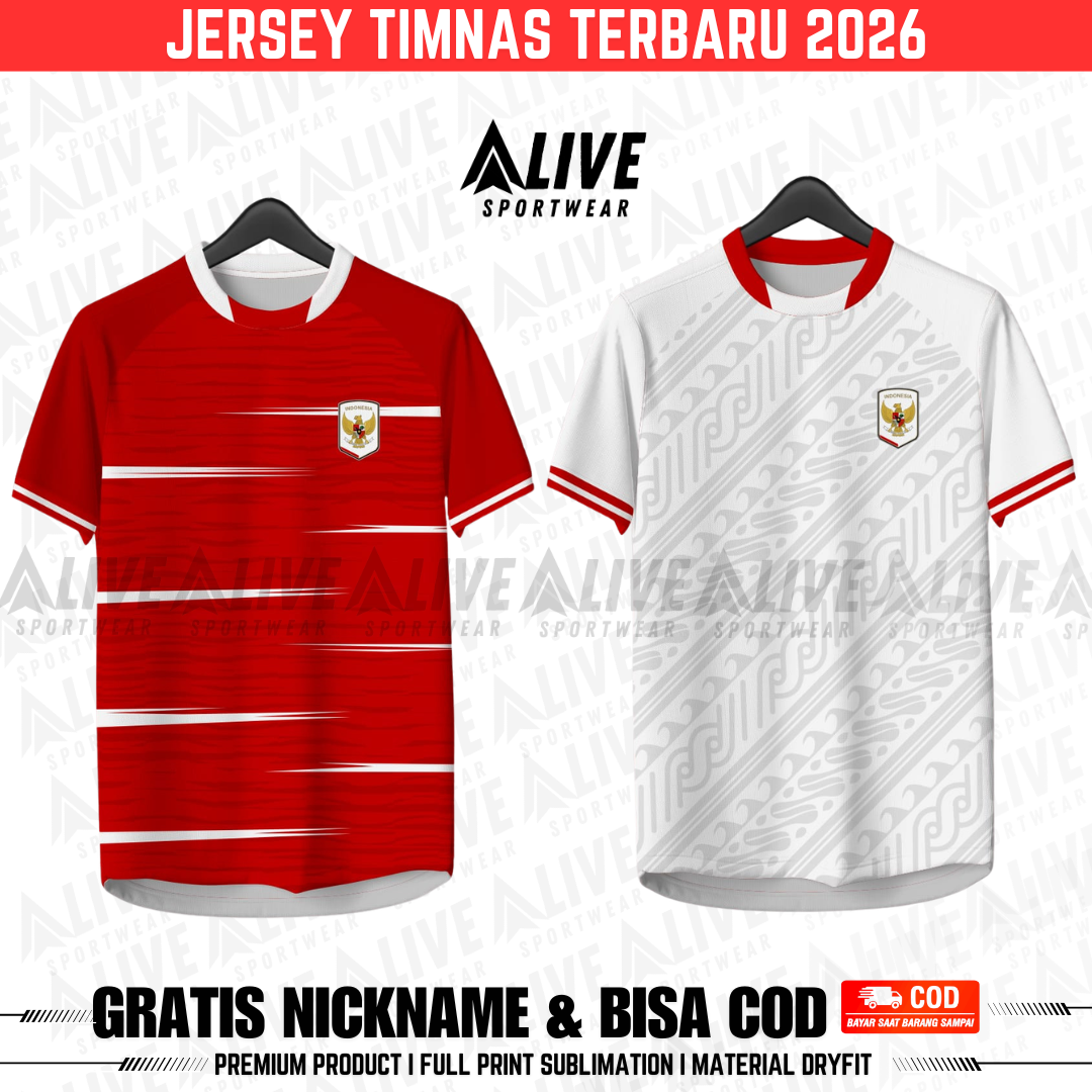 Latest 2026 Indonesian National Team Jersey Full Premium Printing Free of Charge. Put Your Name and Back Number on It.
