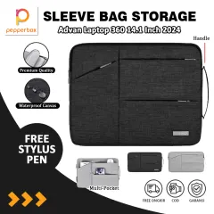 Tas Jinjing Advan Laptop 360 14.1 Inch 2024 Sleeve Sarung Tablet Laptop 14 Inch Pria Wanita Kantor Kuliah Kerja Guru Anti Air Kanvas Premium Skin Cover Pelindung CA01