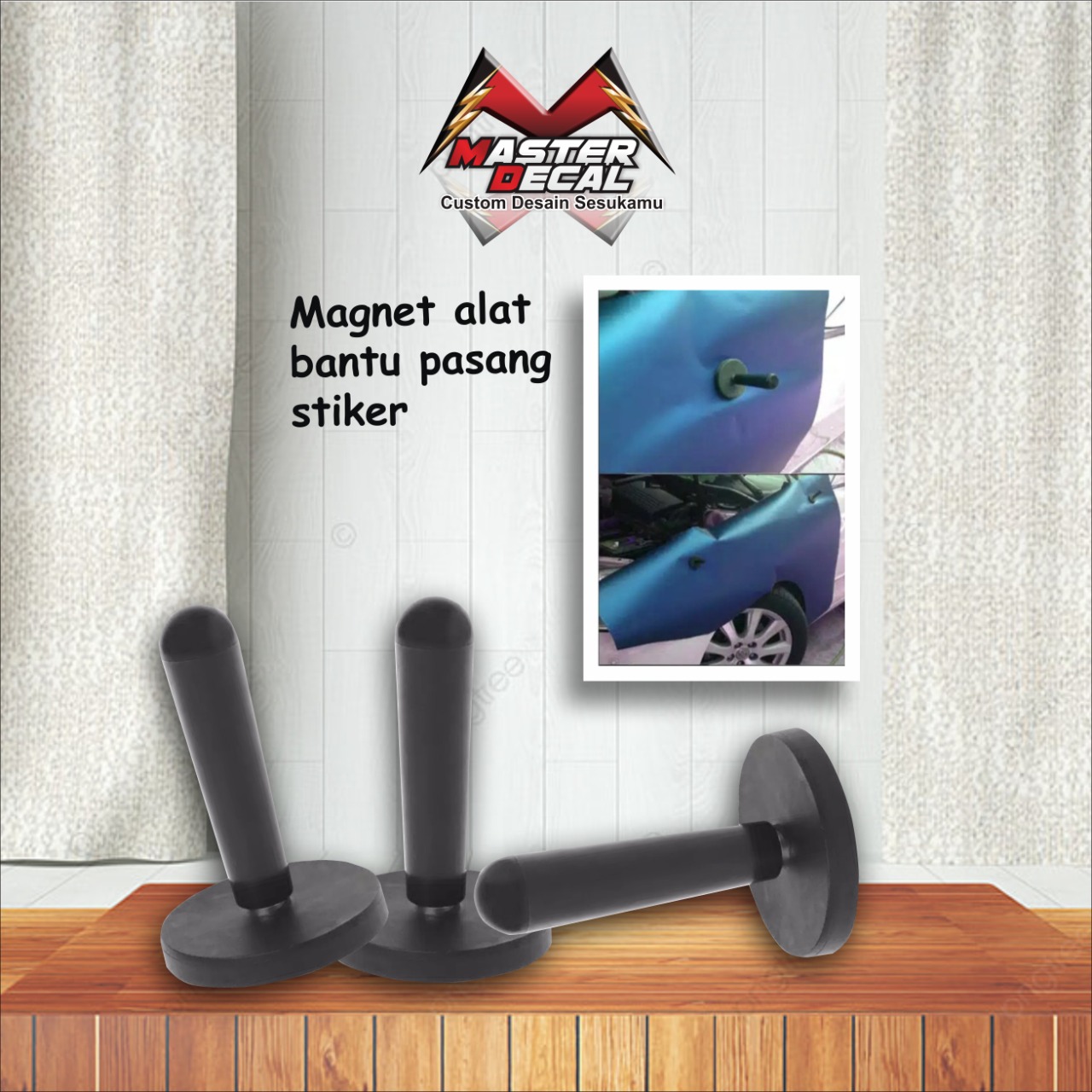 Magnet Alat Bantu Pasang Stiker Kendaraan Dll