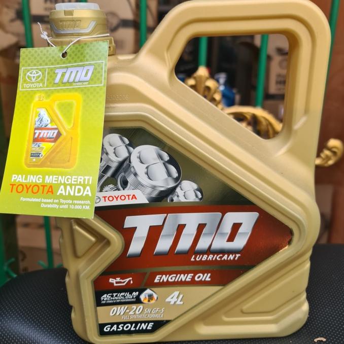 Oli Mesin Mobil TMO GOLD 0W-20 untuk BENSIN gasoline (4L) Original Toyota // TMO BENSIN 0W20 // galon TMO GOLD 0W 20 Harga  254,000 Ringgit*Penghantaran Percuma
