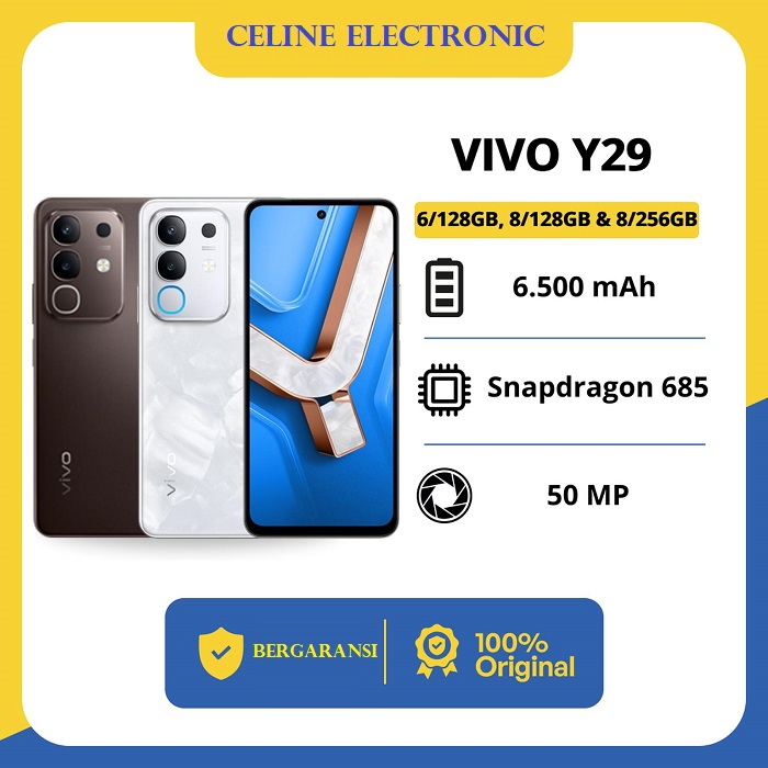Vivo Y29 8/128GB 4G NFC snapdragon685 Harga  1,825,000 Ringgit*Penghantaran Percuma