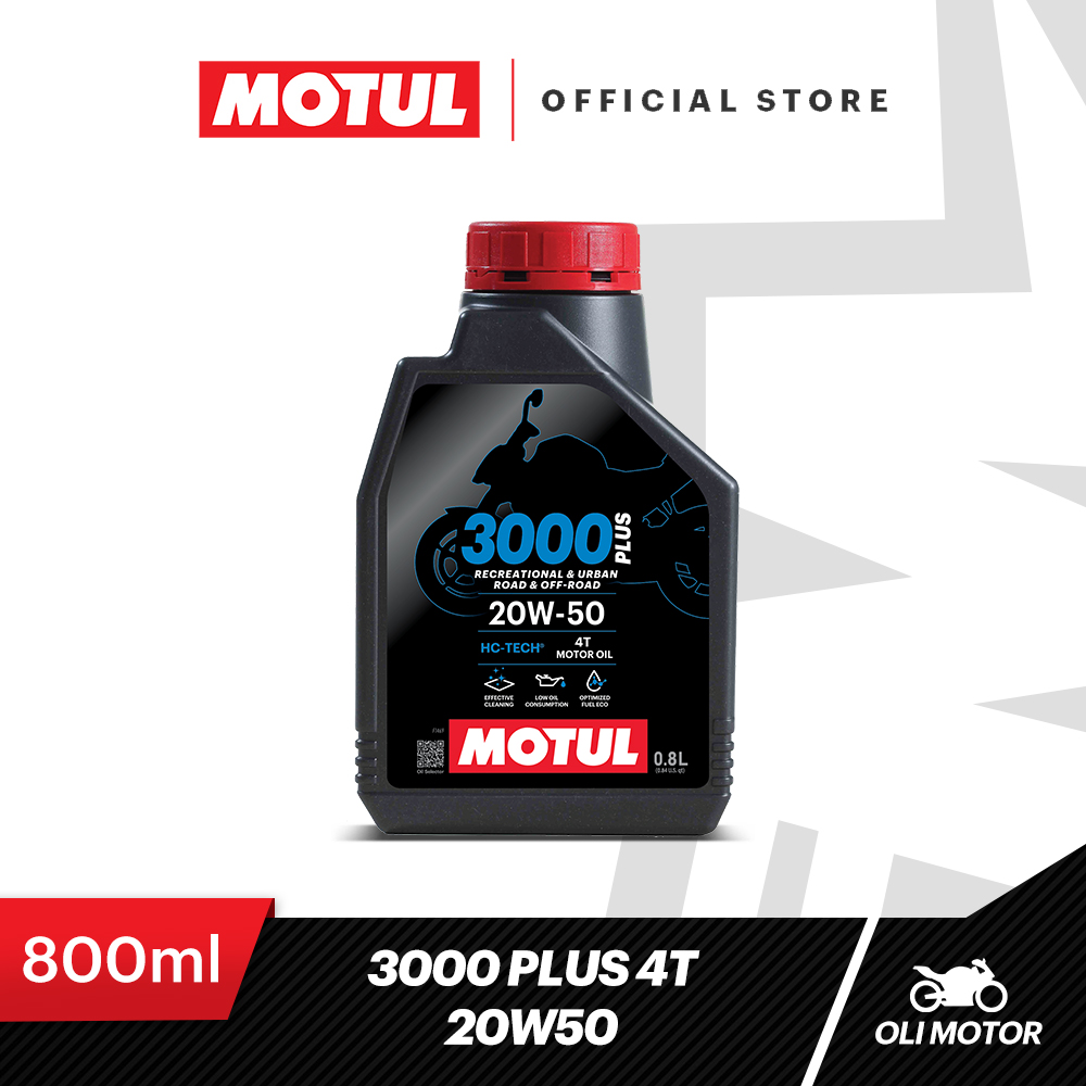 Motul Oli Motor 3000 PLUS 4T 20W50 0.8L II Harga 86,401 Ringgit*Penghantaran Percuma