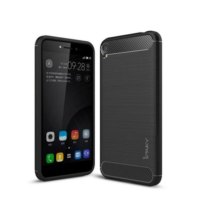 Coque ASUS Zenfone Live L1 ZA550KL - étui TPU Carbon Mat + Film Verre Trempé - Neuf