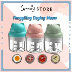 [Ship from Jakarta + COD]Household electric meat grinder garlic puree garlic grinder machine beating garlic masher baby baby food supplement machine blender