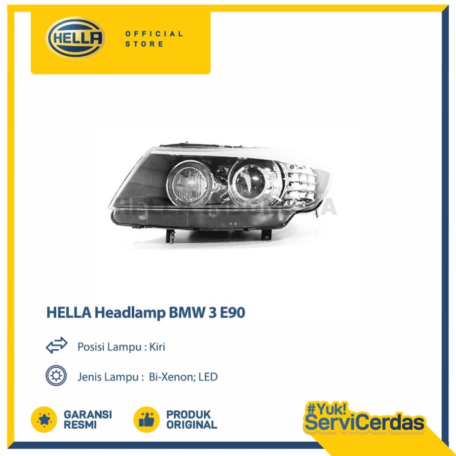 Lampu Headlamp Mobil Hella BMW 3 E90 (Kiri) BI-Xenon - Lampu Depan Harga 7,560,000 rupiah*Gratis Ongkir