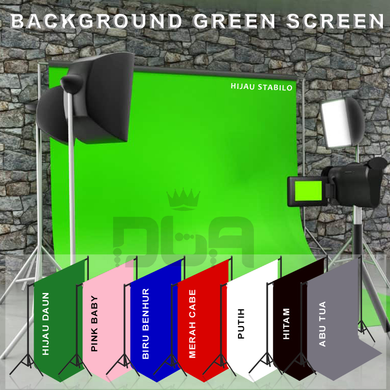 Jual 2 Meter (2m X 160cm) Background Backdrop Green Screen 75 Gsm / 80