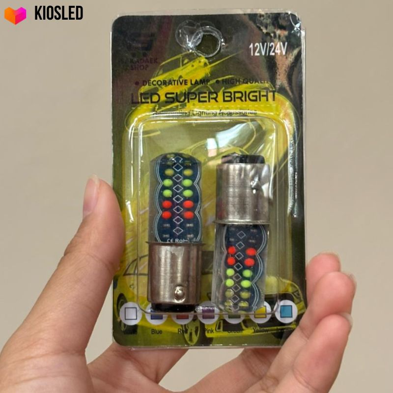 Ready!! 12 Volt Rear Brake Stop Light Rgb Jelly 32 Led Dajjal 2 Modes Normal & Flash Motorcycle Waterpoof Harga 10,080 rupiah*Gratis Ongkir