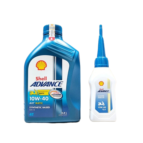 Oli Motor Shell Advance AX7 Scooter 10W-40 0.8L,1L + Gardan 120ml Harga 69,500 rupiah*Gratis Ongkir
